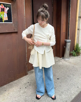 Two-way layered cardigan