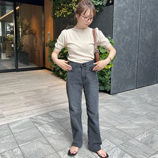 Straight-fit denim pants