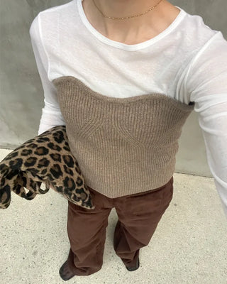 Ribbed sleeveless top