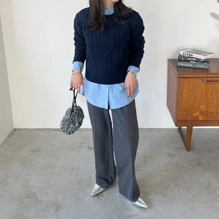 Soft wide slacks