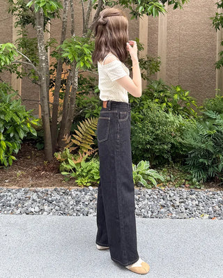 Dot Asymmetric Off-Shoulder Short-Sleeve T-Shirt