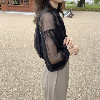 Sheer layered blouse
