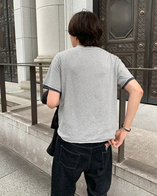 Cutting Layered Cropped T-Shirt