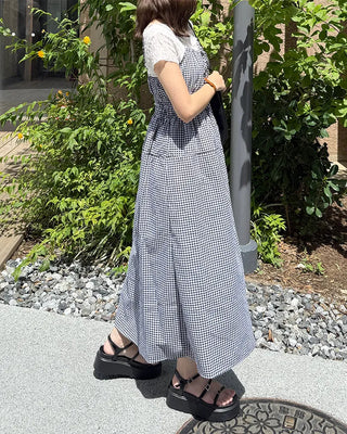 Platform sandals with belts