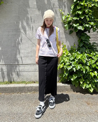 Casual striped short-sleeved T-shirt