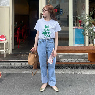 adore lettering T-shirt