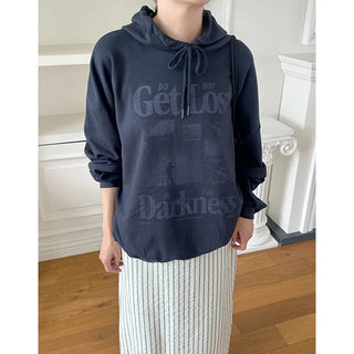 DARKNESS Print Hooded Sweatshirt