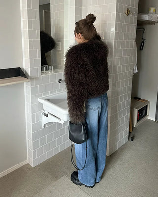 Fur short jacket