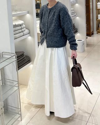 Soft raglan sleeve round neck cardigan