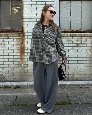 Loose-fit check shirt