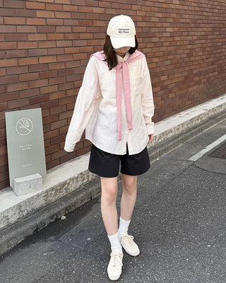 Pintuck shorts