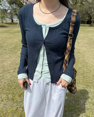 Ribbed Cardigan