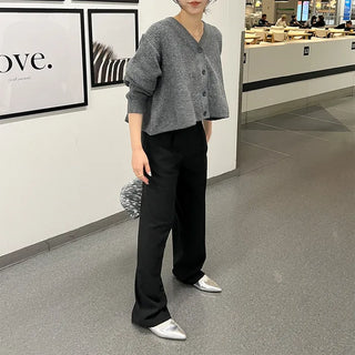 A-line knit cardigan