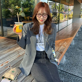 Denim long skirt