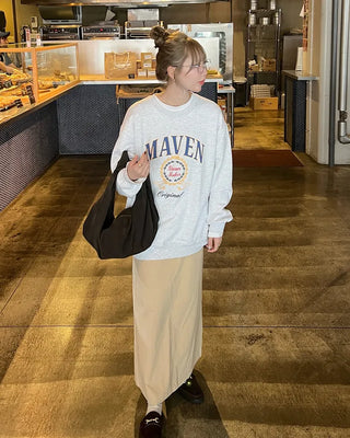 MAVEN Printed Oversized Sweatshirt
