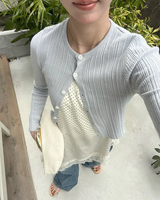 Bust Twist Camisole Cardigan Set