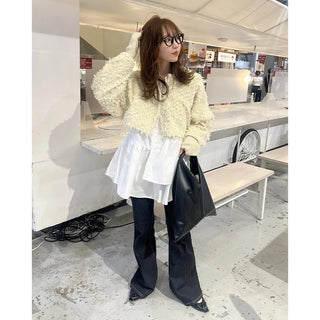 Center bootcut denim pants