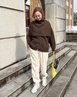 Simple elastic waist jogger pants