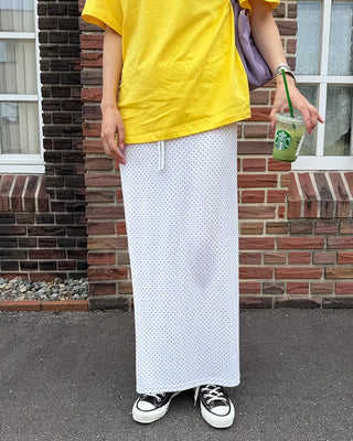 Pindot Easy Maxi Skirt