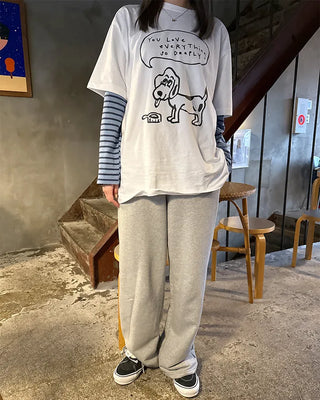 Dog lettering T-shirt