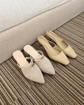 Slim Square Toe Slingback