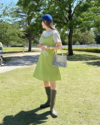 Frill bustier midi dress