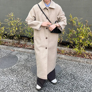 Basic belted long coat
