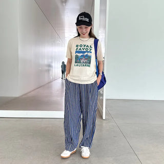 Wide striped pants