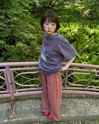 Striped cotton easy pants