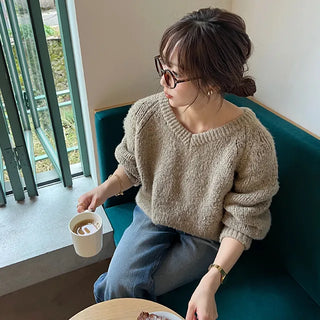 (Unisex) Basic V-Neck Knit