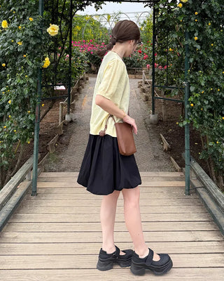 Balloon sleeveless midi dress
