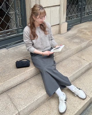 H-line maxi long skirt