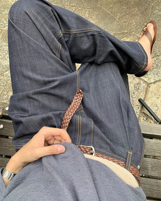 Leather strap thong sandals