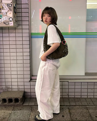 Cotton wide-leg pants