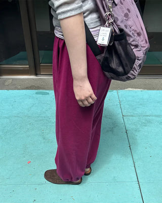 Button-point colorful summer sweatpants