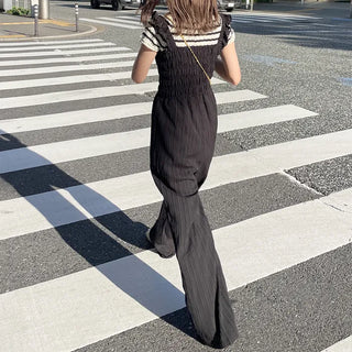 Shoulder Frill Washer Jumpsuit