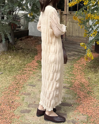 Chiffon pleated long dress