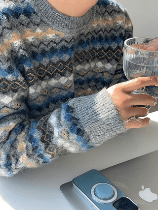 Marie Fair Isle Brush Knit