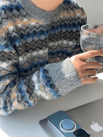 Marie Fair Isle Brush Knit