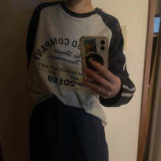 Raglan bicolor long-sleeve T-shirt