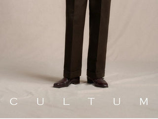 [CULTUM] Wool Blend Double Pleat Trousers