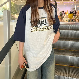 (Unisex) Chase Print Raglan Sleeve T-Shirt