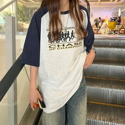(Unisex) Chase Print Raglan Sleeve T-Shirt