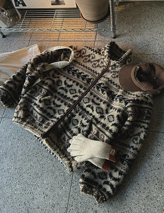 Tibetan Sherpa Fleece Zip-up Jacket