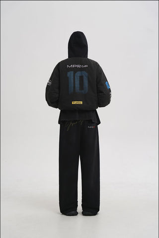 [MASONPRINCE] Boxy Racing Bomber Jacket