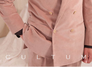 [CULTUM] Double-Breasted Cotton Corduroy Suit Set