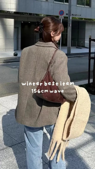 Suede shoulder bag