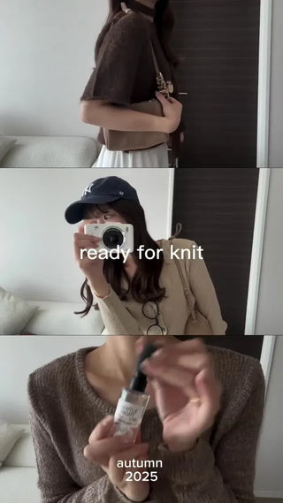 Long tie & short-sleeve knit set