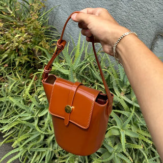Cylinder Leather Bag