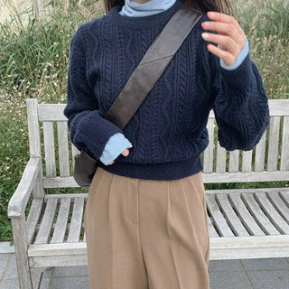 Nappy Cable Cropped Knit